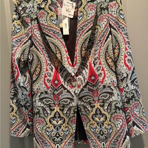 Alice + Olivia Multicolor Paisley Blazer Jacket